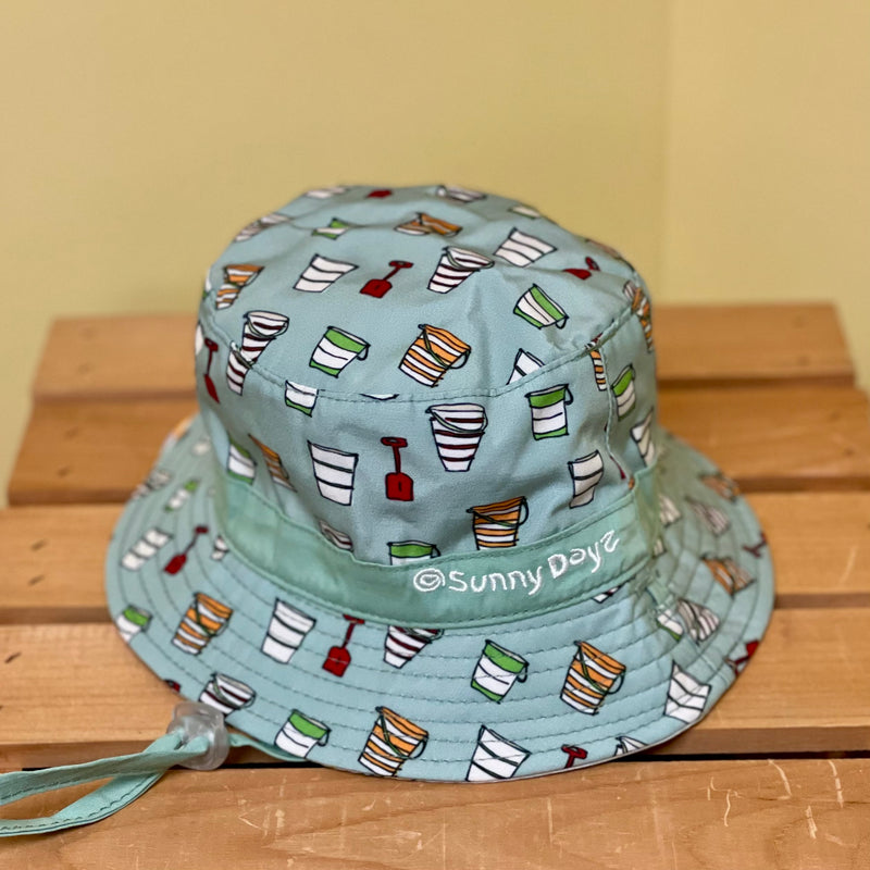 Kids Reversible Cotton Bucket Hat - Beach Buckets - 2 sizes