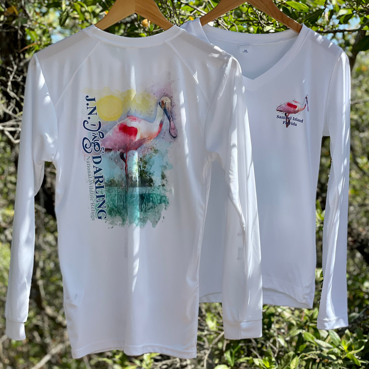 *NEW* Spoonbill Performance Crew Neck Shirt - White - UPF 50