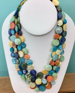 Mother of Pearl 5-Strand Necklace - Tropical Fruit