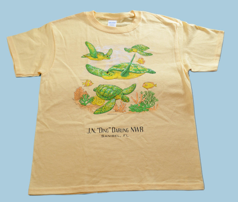 Kids Yellow Sea Turtle T-Shirt