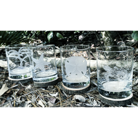 Etched Double Old-Fashioned Glass 14oz - Sea Star