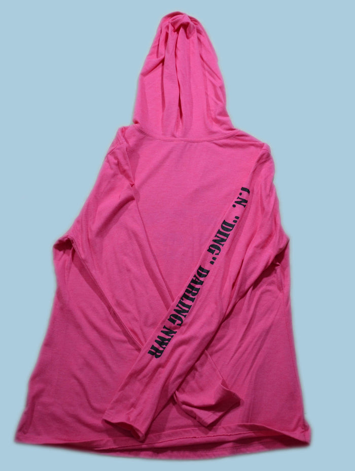 Pink "Ding" Established Ladies Hoodie
