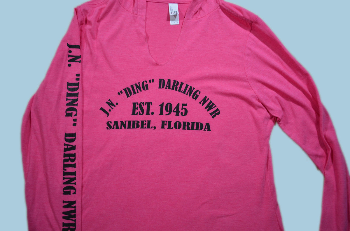 Pink "Ding" Established Ladies Hoodie
