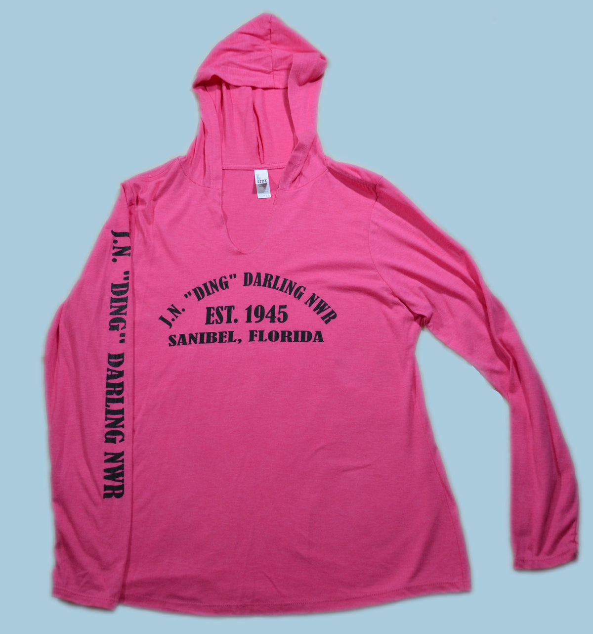 Pink "Ding" Established Ladies Hoodie