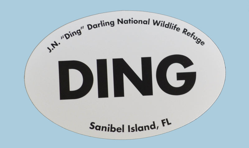 "DING" Oval Car Magnet