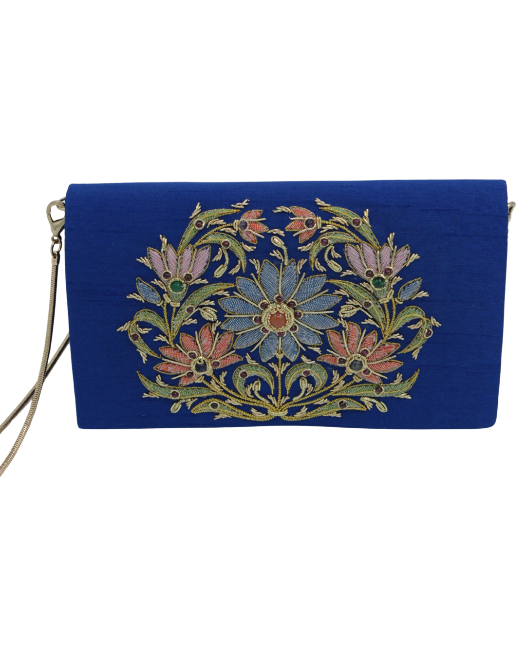 MZ Handbag Blue silk floral wreath