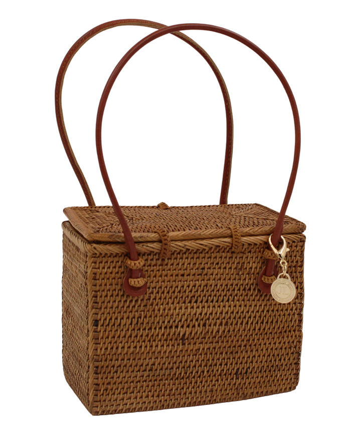 Straw Box Purse - Gator