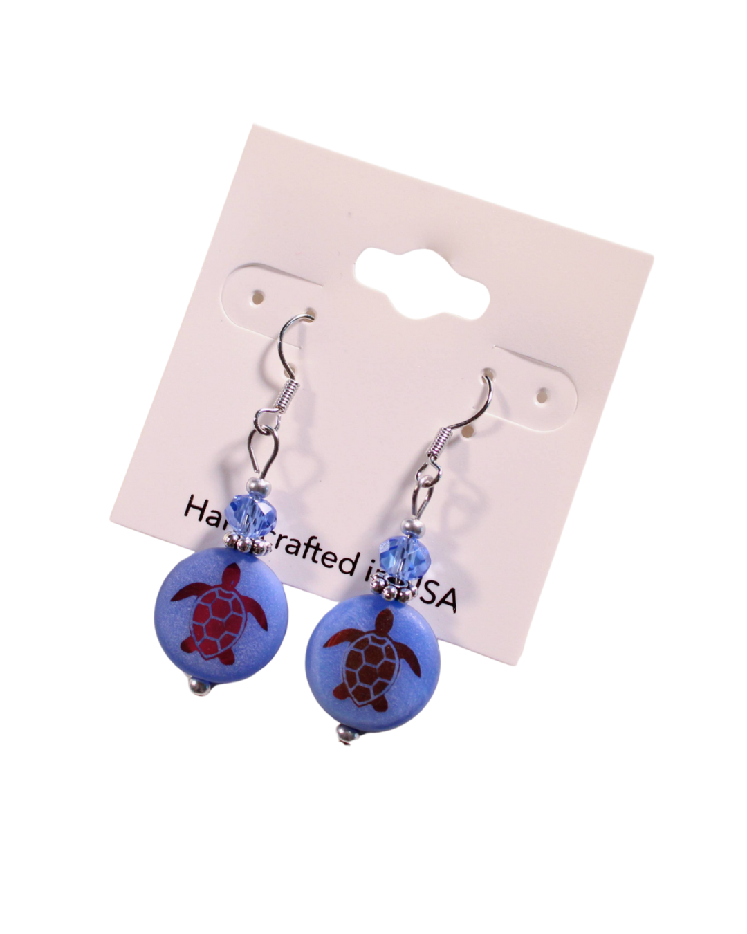 Sea Life Earrings - Round Turtle