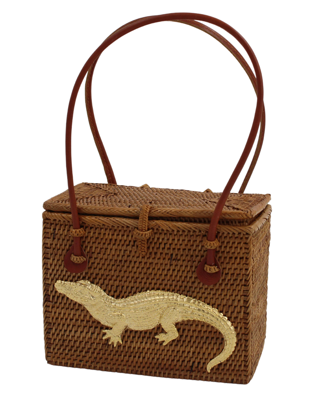Straw Box Purse - Gator