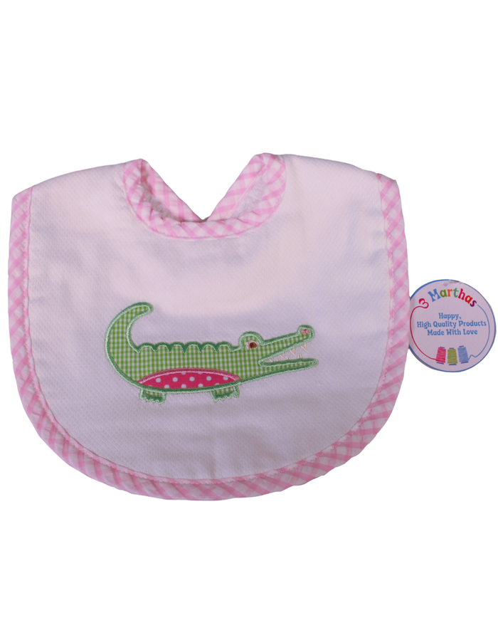 3Ms Basic Bib Pink Alligator