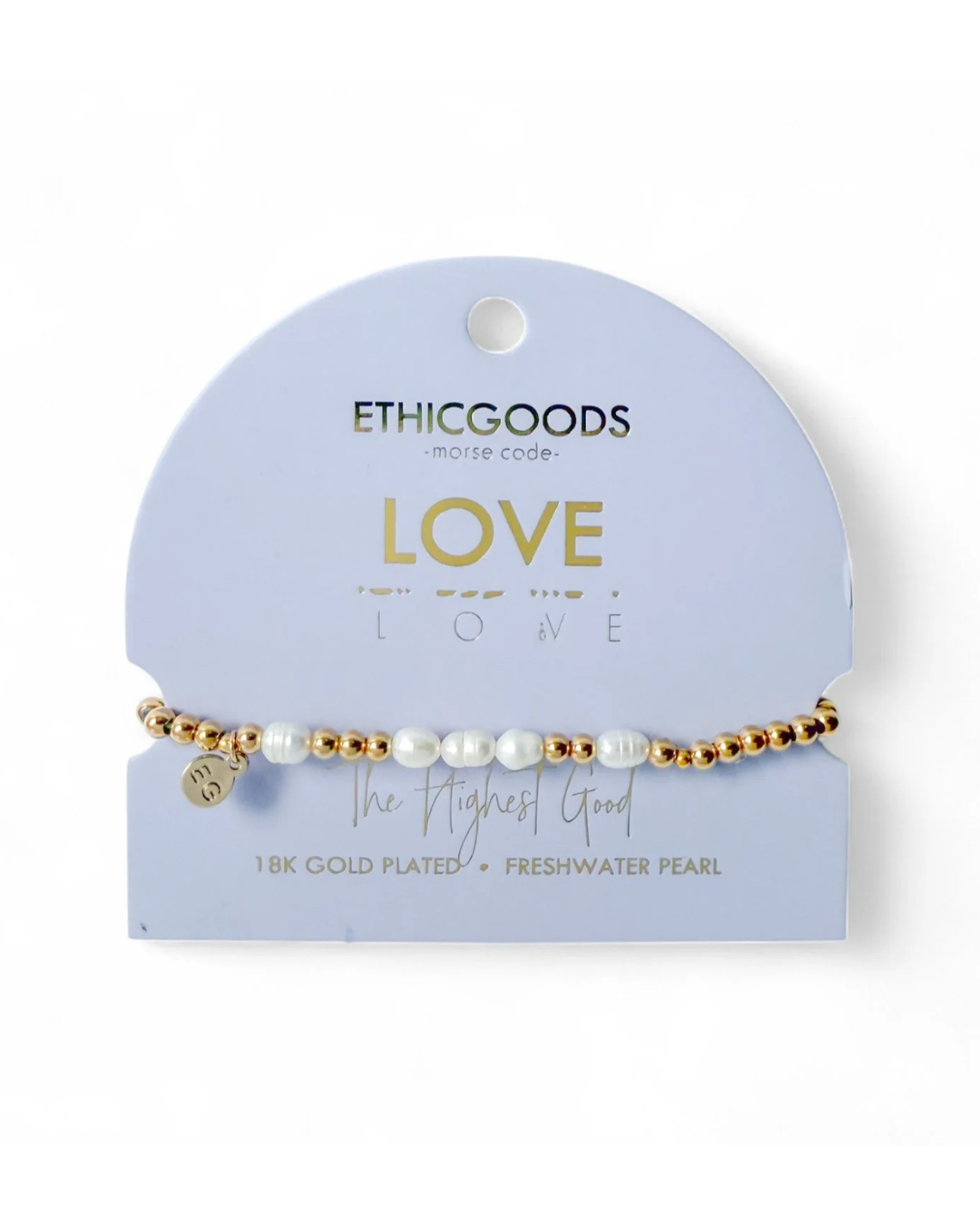 Morse Code Pearl Bracelet Love