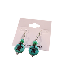 Sea Life Earrings - Round Turtle