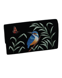 MZ Handbag Black Velvet Kingfisher