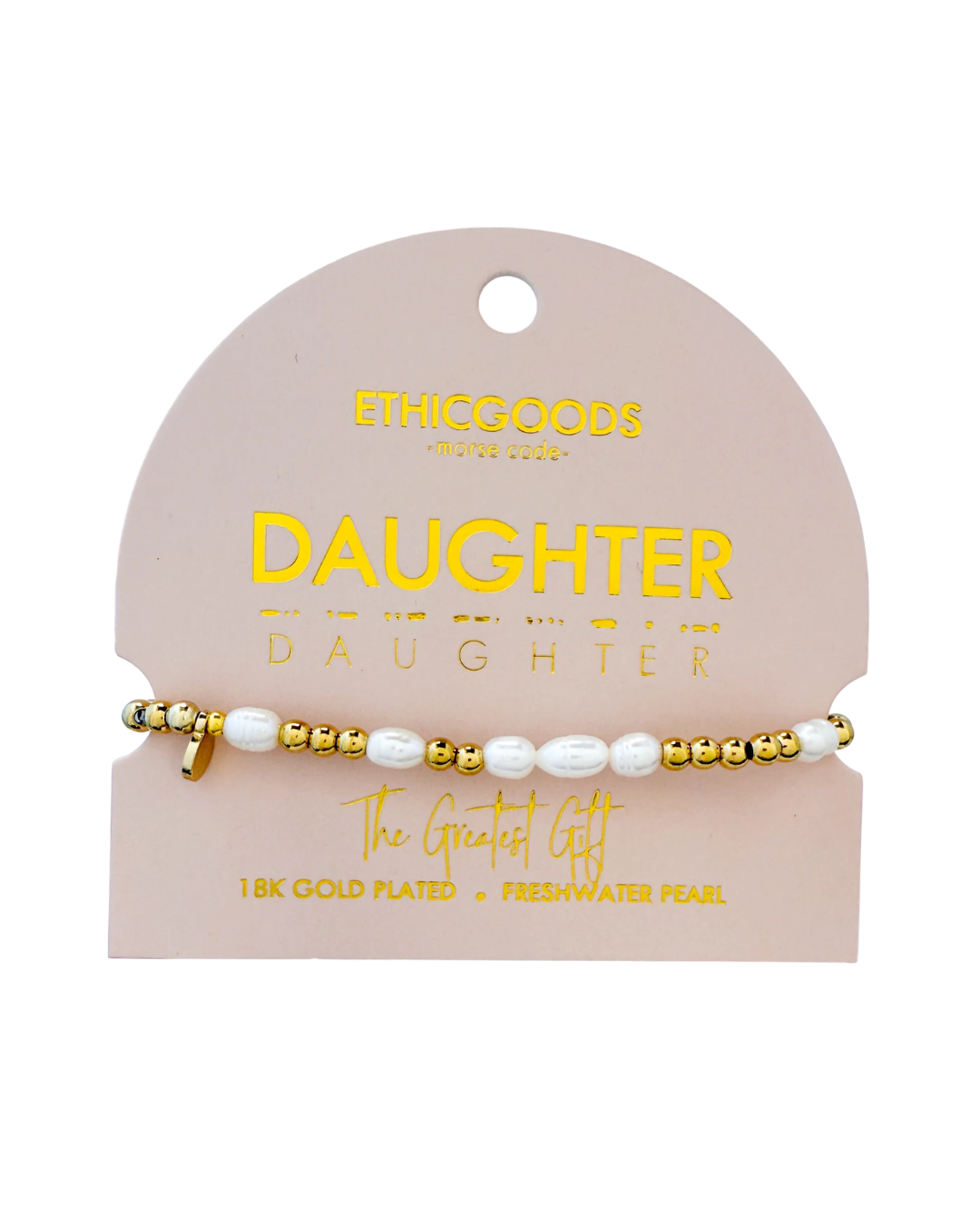 Morse Code Pearl Bracelet Daughter