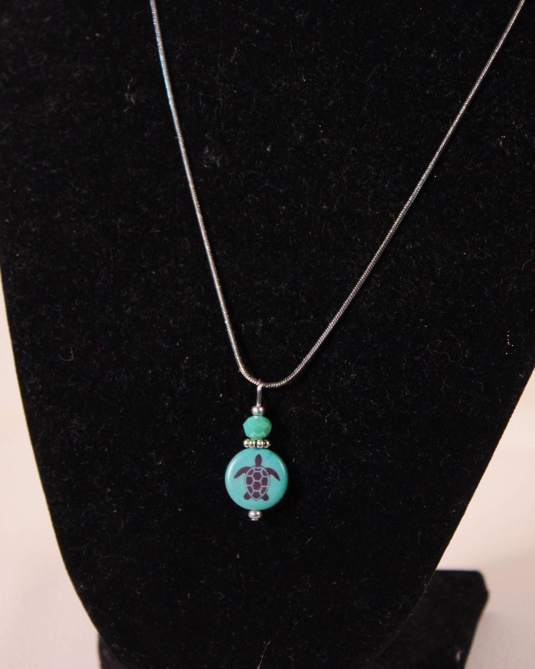 Sea Life Necklace -Round Turtle