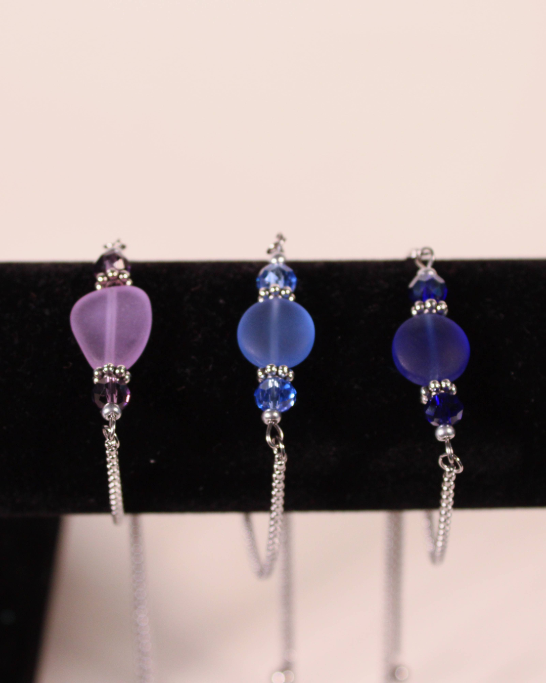 Sea Glass Slider Bracelet - Assorted Colors