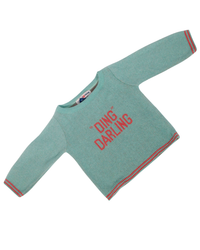 Ding Baby Sweater Aqua and Coral