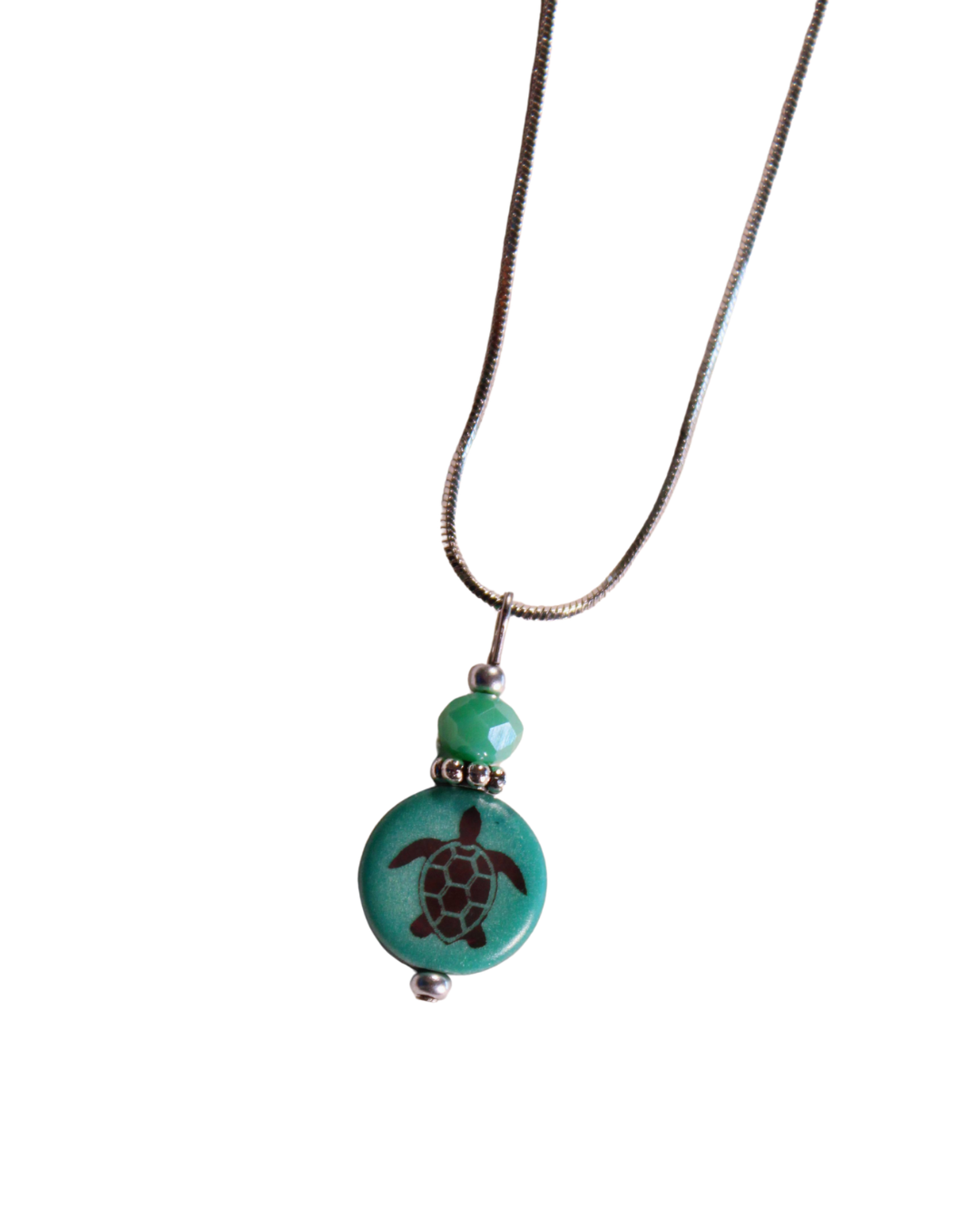 Sea Life Necklace -Round Turtle