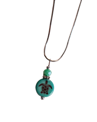 Sea Life Necklace -Round Turtle