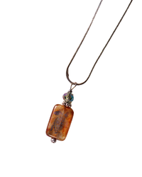 Sea Life Necklace -Rect Turtle