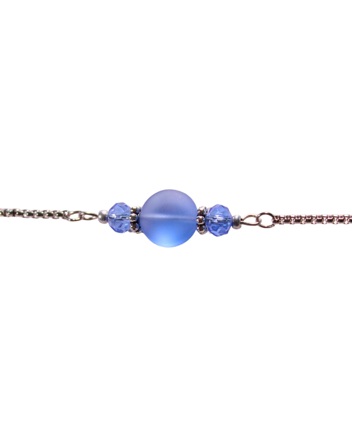 Sea Glass Slider Bracelet - Assorted Colors