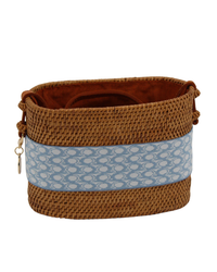 Straw Bucket Purse - Scallop