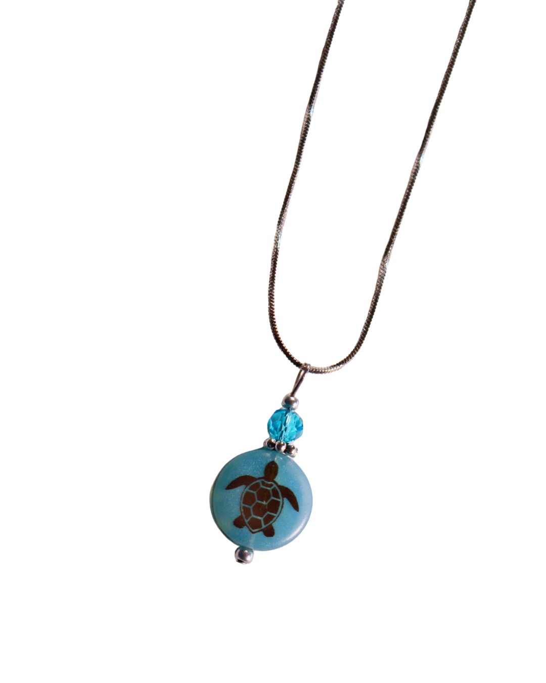 Sea Life Necklace -Round Turtle