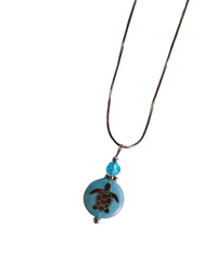 Sea Life Necklace -Round Turtle