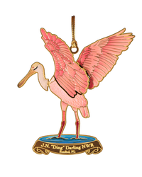 3-D Metal Ornament - "Ding" Spoonbill