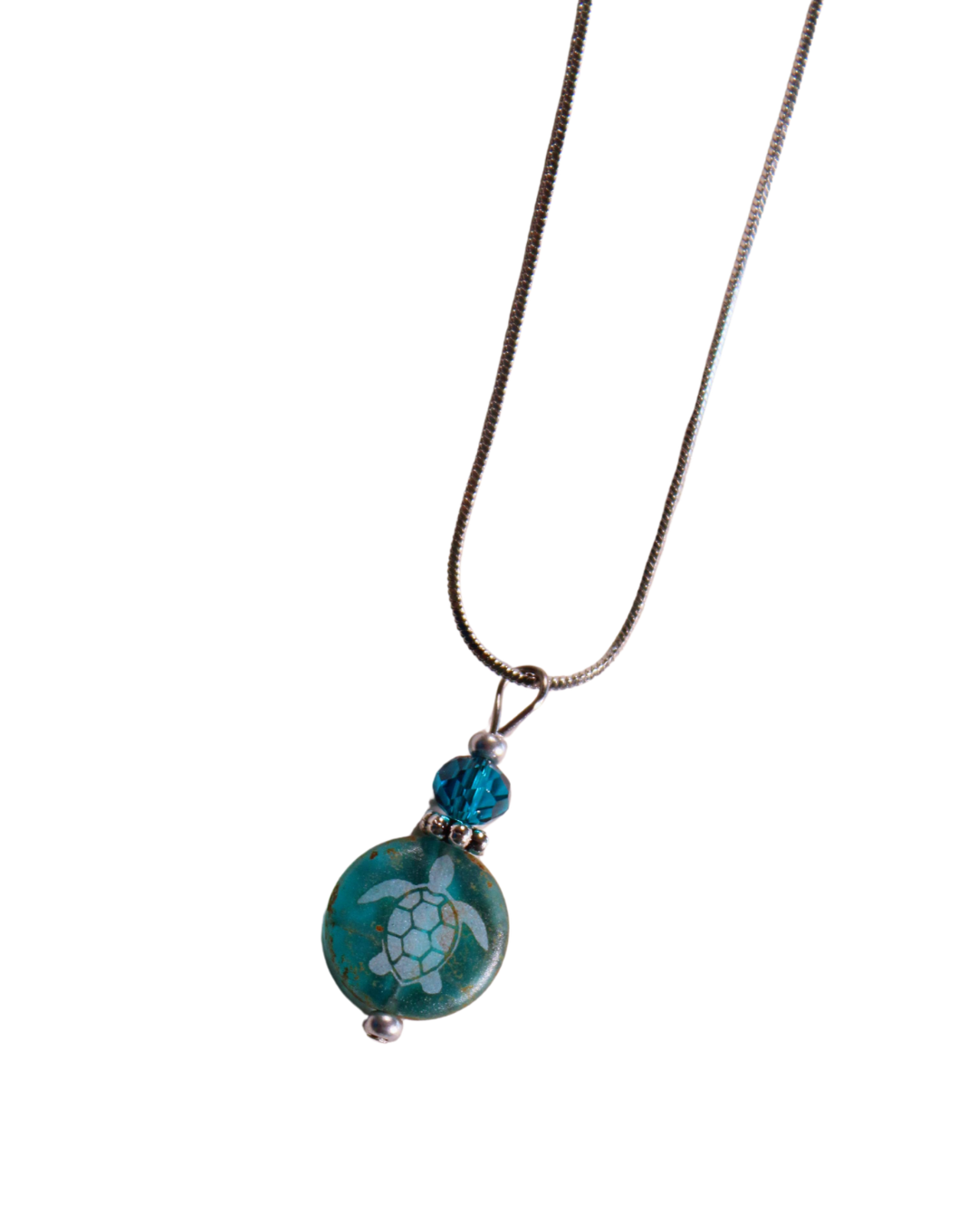 Sea Life Necklace -Round Turtle