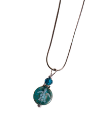 Sea Life Necklace -Round Turtle
