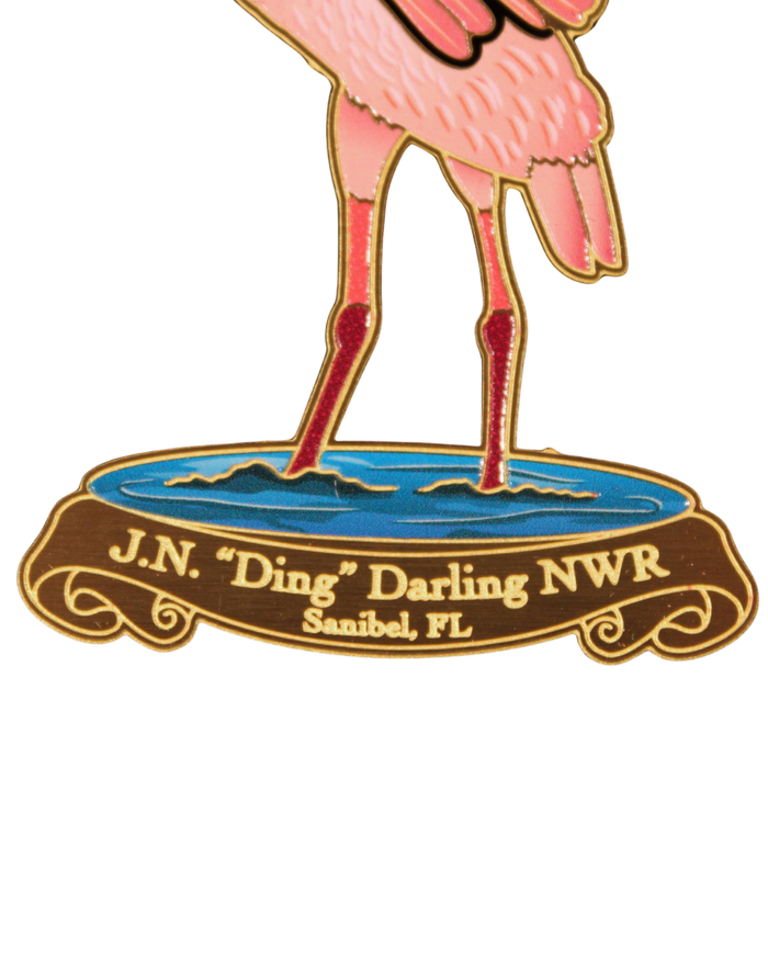 3-D Metal Ornament - "Ding" Spoonbill