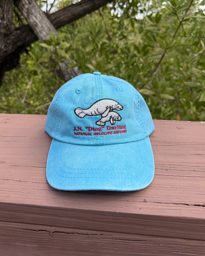 Blue Manatee Adjustable Baseball Hat