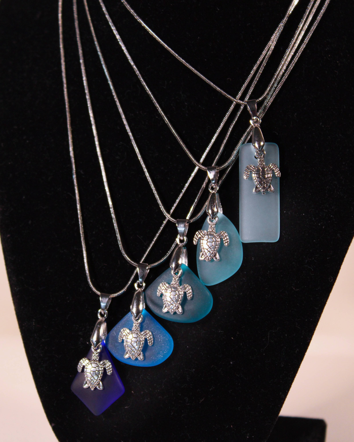 Sea Glass Necklace - Turtle