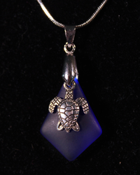 Sea Glass Necklace - Turtle