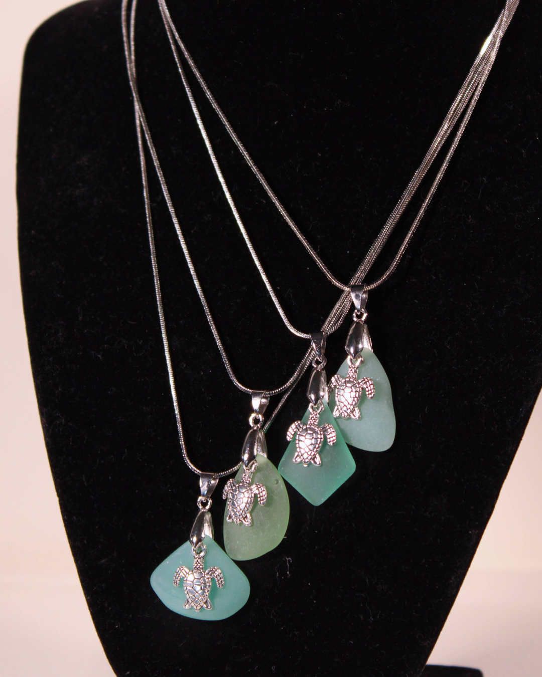 Sea Glass Necklace - Turtle