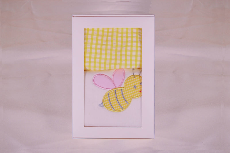 3Ms Bib & Burp Set Pink Bumble Bee