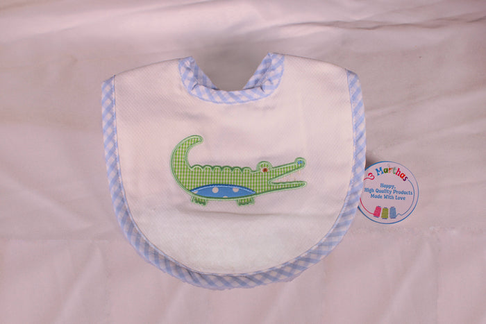 3Ms Basic Bib Blue Alligator