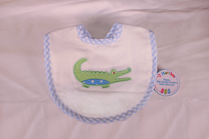 3Ms Basic Bib Blue Alligator