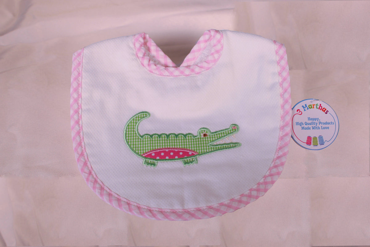 3Ms Basic Bib Pink Alligator