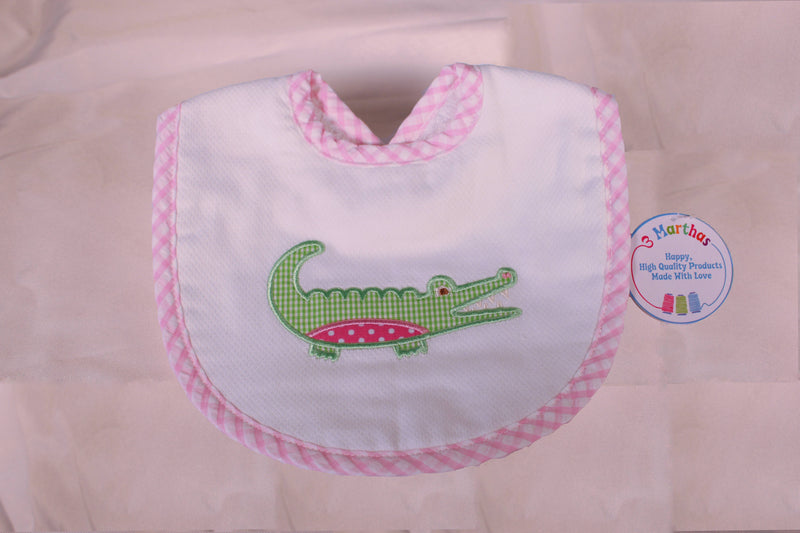 3Ms Basic Bib Pink Alligator