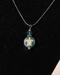 Sea Life Necklace -Round Turtle
