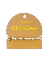 Morse Code Pearl Bracelet Grandma