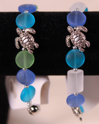 Sea Glass Magnetic Bracelet - Turtle
