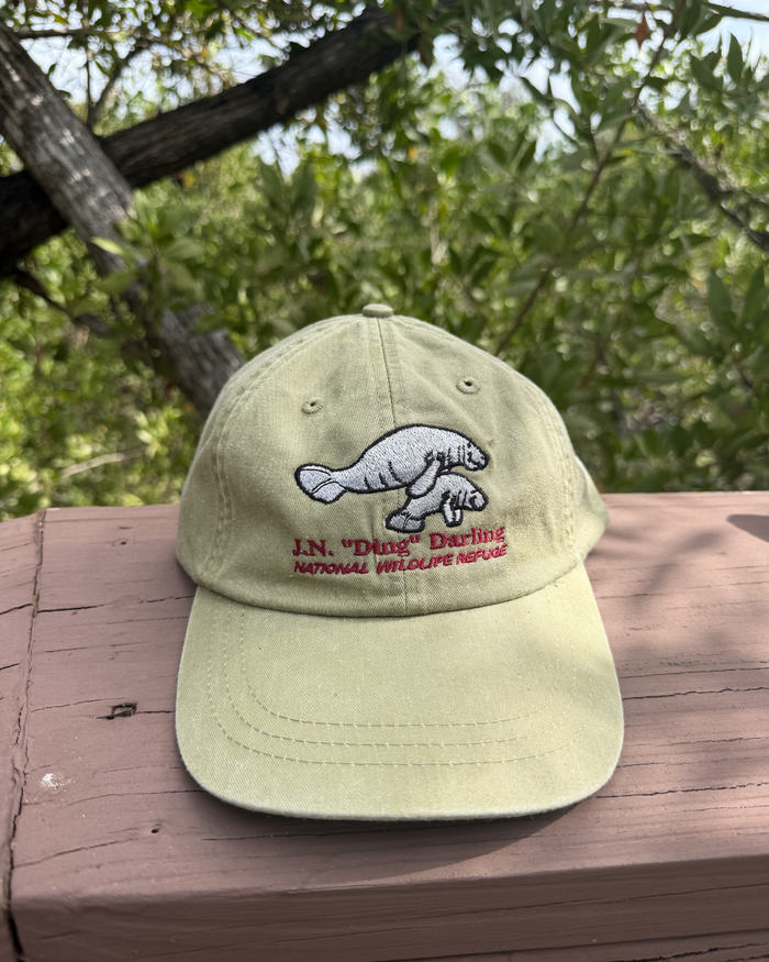 Khaki Manatee Adjustable Baseball Hat