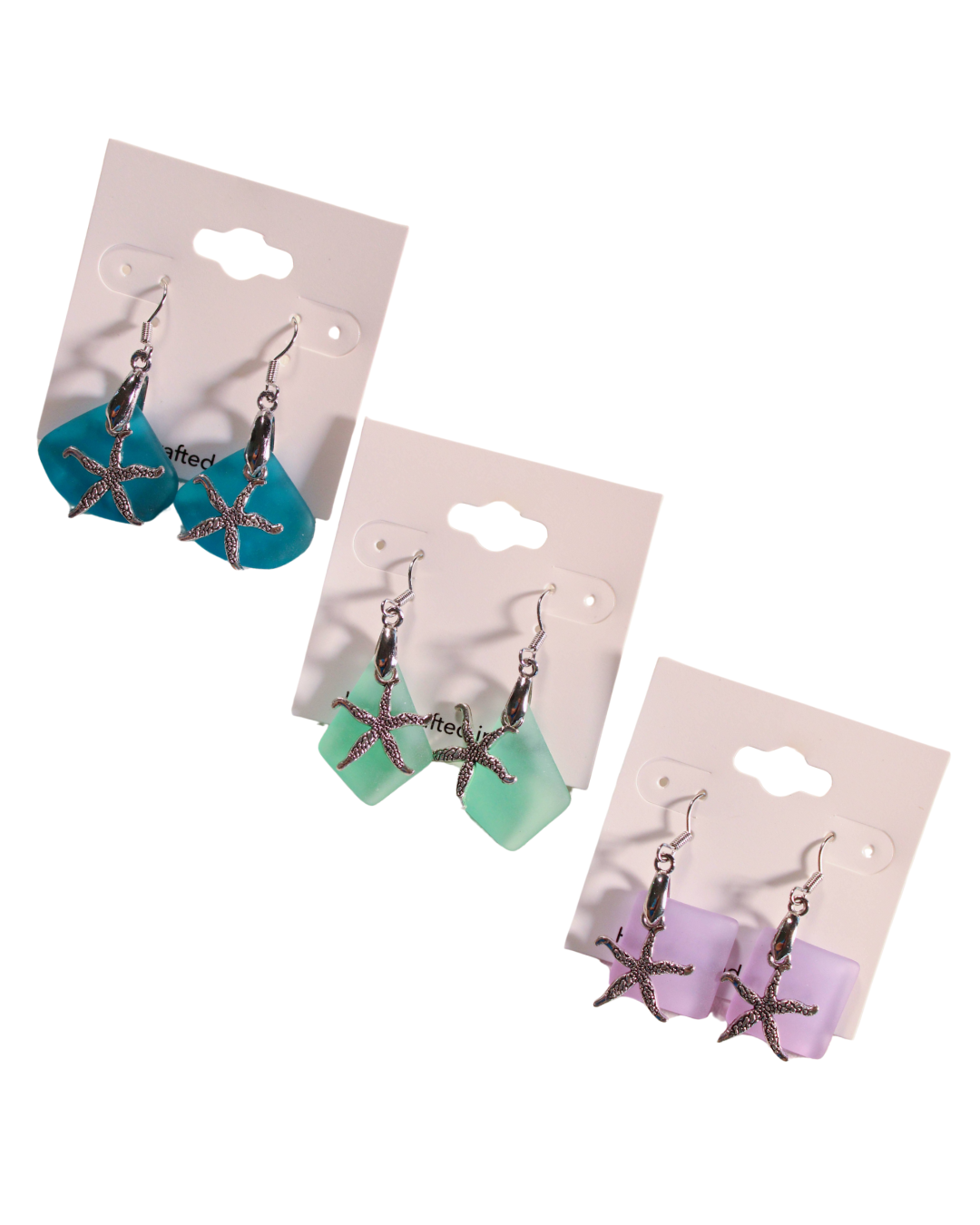 Sea Glass Earrings - Starfish