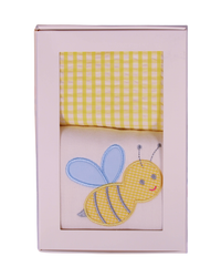 3Ms Bib & Burp Set Blue Bumble Bee