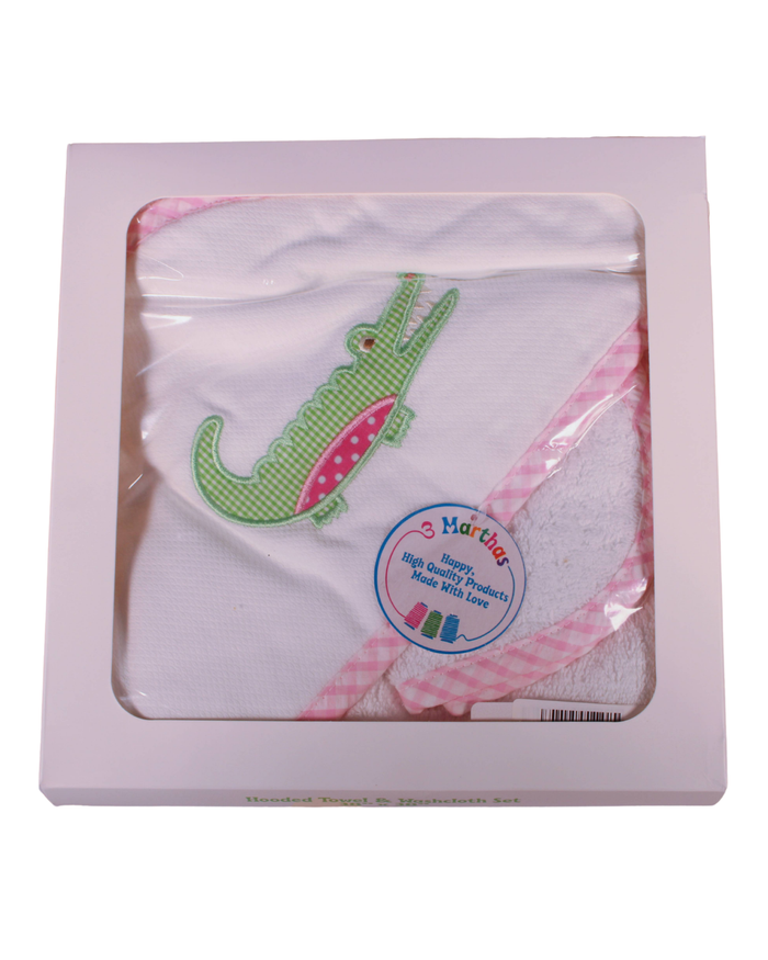 3Ms Basic Bib Pink Alligator