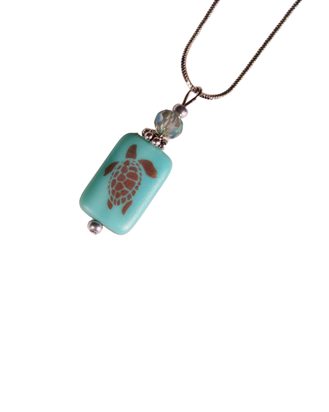 Sea Life Necklace -Rect Turtle
