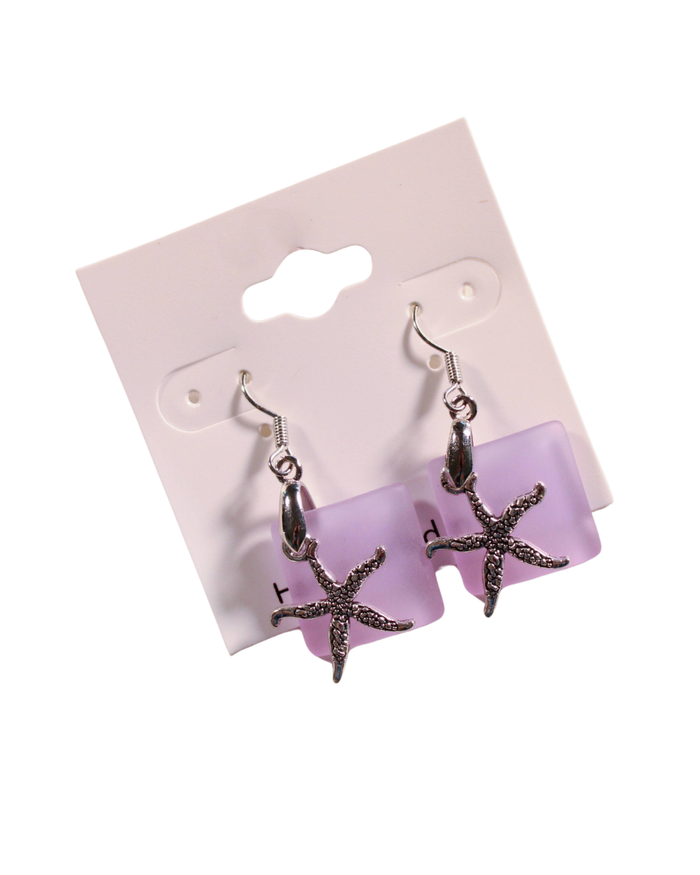Sea Glass Earrings - Starfish